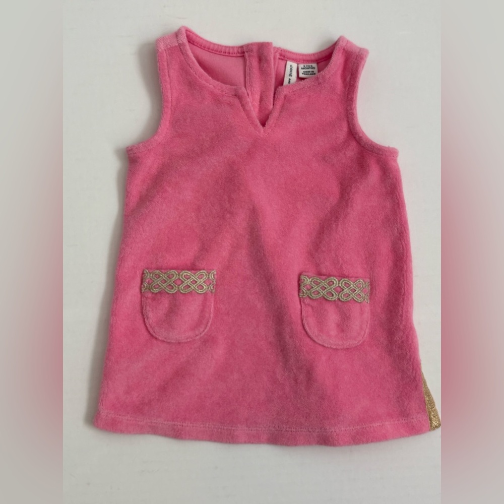 Janie and Jack Pink Terrycloth dress swim cover up Infant 3-6 Months
